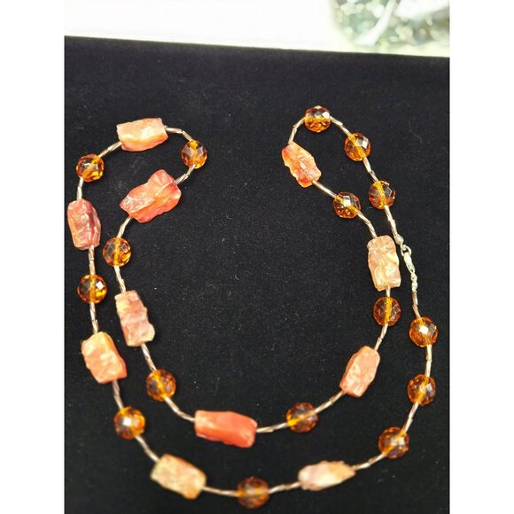 Vintage Carnelian Beaded Necklace . - Picture 2 of 5
